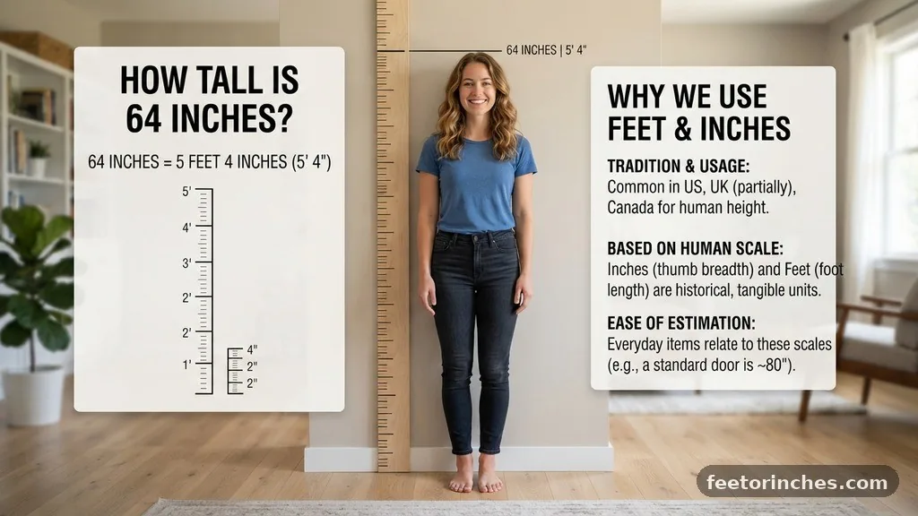 Why We Use Feet and Inches - How Tall Is 64 Inches?